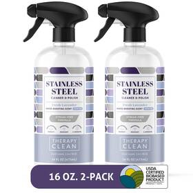 Therapy 895823002283 Stainless Steel Cleaner And Polish 100% Usda Biobased Fingerprint Residu