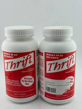T-100 Thrift 426934846225 Alkaline Based 1-pound Granular Drain Cleaner 2- Pack
