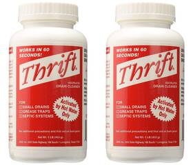 T-100 Thrift 426973012032 Alkaline Based 1-pound Granular Drain Cleaner 2- Pack