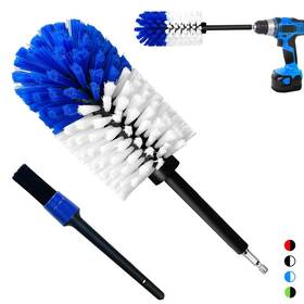 Du-0161 Tialero Wheel Brush Kit Soft Drill Cleaner Scratch Free Dense Bristles 2pcs Car Rims