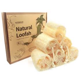 M7-lw4j-8lph Tidihuo 6pack Luffa Sponges Gentle Exfoliating Body Scrubber For Shower Natural Loofa