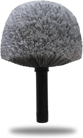 Tockrop 445016781759 Grey Corner Cobweb Duster Head Brush - High Efficiency Twist-on Spider Web