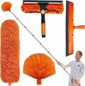 45636546 Tonmp 20 Feet High Reach Duster Kit With 3-14 Ft Extension Pole // Ceiling Dusting