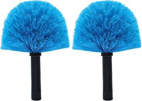 Toromp 726084612952 2 Pack Blue Robust Cobweb Duster Head Brush//superior Twist-on Web Cleaning Tool
