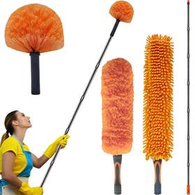 Duster-o-3 Toromp 20 Feet High Reach Duster Kit With 3-13ft Detachable Pole//high Ceiling Chenille