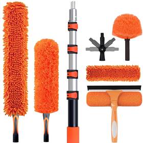 Torride 717956327074 26ft High Reach Duster Cleaning Kit With 5-20 Ftextension Pole Ceiling Fan