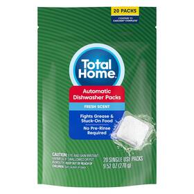 Total Home 050428304303 Automatic Dish Detergent Packs Fresh Scent 20 Ct Cvs