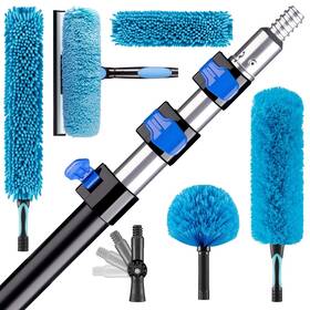 Trevark 717956327180 20ft High Reach Duster Cleaning Kit With 5-12 Ftextension Pole Ceiling Fan