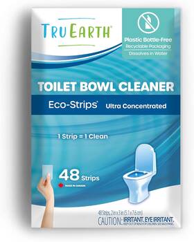 Tru Earth 744110545333 Toilet Bowl Cleaner Eco Strips Septic Safe Plastic Free 48ct