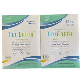 Tru Earth 840658000799 Toilet Bowl Cleaner 24 Eco-strips Ultra Concentrated 2 Packs Of 12