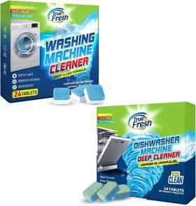 True 060902440682 Fresh Dishwasher Cleaner And Washing Machine Tablets - 48-pack