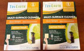 Truearth 840658000553 Tru Earth 2 Pack Multi-surface Cleaner Eco-strips Concentrated Lemon 8 Sheets X2