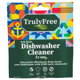 Truly Free 810078180142 Natural Dishwasher Cleaner - Dish Washer Machine Descaler Fights Grease And Lim