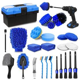 Ttrcb 768443290913 27pcs Car Detailing Kit Brush Set Auto Drill C