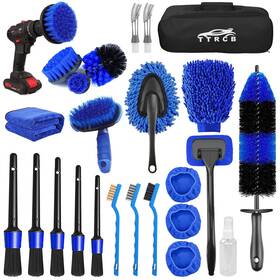 Ttrcb 768443536578 26pcs Car Detailing Brush Set Kit Brushes