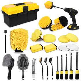 Ttrcb 768472981431 27pcs Car Detailing Kit Brush Set Auto Drill