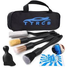 Ttrcb 768561786619 7pcs Car Detailing Brush Set Ultra Soft Boars Hair Interior