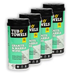 Tub O Towels 686081001244 Oft Granite And Marble Cleaning 7 Inch X 8 40-count 4-pack