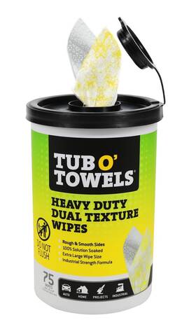 Tw75-dt Tub O Towels Tw75 Heavy-duty 10 Inch X 12 Size Multi-surface Cleaning Wipes Du