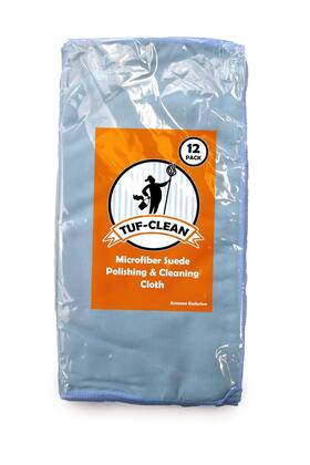 A73050 Tuf-clean 850004902998 Suede Cleaning And Polishing Microfiber Cloth 16 Inch X Blue Pack O