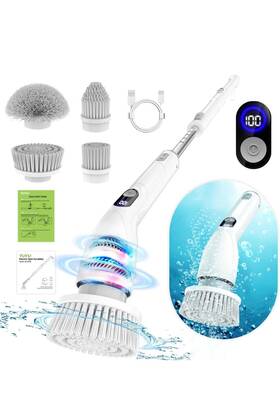 Ks-2615p Tuyu Electric Spin Scrubber 2024 Full-body Ipx7 Waterproof Bathroom Grey White