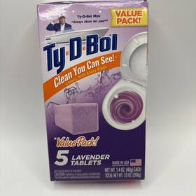 Ty D Bol 070922054726 Lavender Toilet Bowl Cleaner Tablets Value 5 Pack 7 Oz