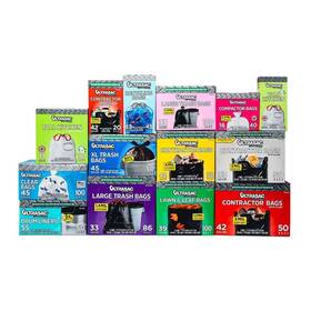 Ultrasac 744110747621 45-gal. Clear Recyclingheavy Duty Trash Bags 100-count