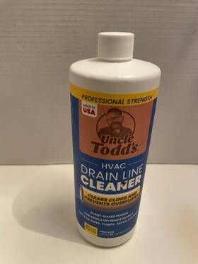 Uncle Todds 860011549062 Hvac Drain Line Cleaner 32oz / 16 Months Supply Bleach-free