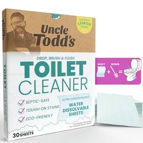 Ut-tcs-30-sl Uncle Todds Toilet Cleaner - 100% Dissolvable Sheets Planet-friendly Drop Brush And F