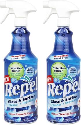 Unelko 726084962835 Clean-x Repel Glass And Surface Cleaner 32 Fl. Oz. - Cleans Repels Water Spots A