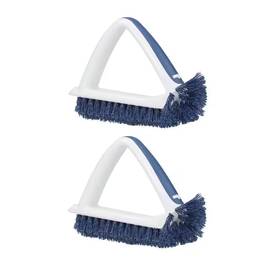Unger 313114446412 2-in-1 Corner And Grout Scrubber Brush 2-pack