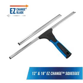 Unger 445026874854 18 Inch Ez Change Squeegee With 12 Interchangeable Blade