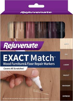 Hg-r65341 United Industries Rejuvenate Exact Match Wood Furniture And Floor Repair Markers 6 Count Brown Mar