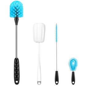 Uqgvml 014679482227 4-in-1 Water Bottle Brush And Straw Cleaner Set Stainless Steel Long Handle