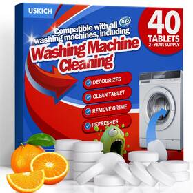 Wmc-1 Uskich Washing Machine Cleaner Descaler 40 Pack-deep Cleaning Tablets For He
