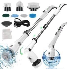 Display7 Utensilla 860012098248 Electric Spin Scrubber Cordless Cleaning Brush With Led Replaceable Hea