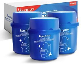 Vacplus Toilet Bowl Cleaner 3 Bottle Pack Automatic Long Lasting Tablets In Bott