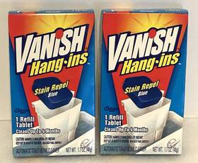 Vanish 044331940420 Vintage 1996 Hang Ins Automatic Toilet Bowl Cleaner Blue Stain Repellent