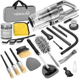 Vs-lt0508 Viewsun Car Cleaning Kit 16pcs Interior Detailing With Gray High Powe