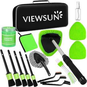 Vs-lt0551-g Viewsun Windshield Cleaner Tool 17pcs Car Interior Cleaning Kit Detailing