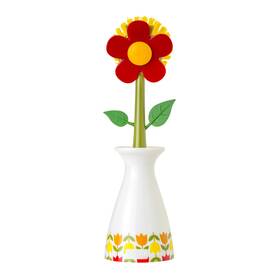 Vigar 411782005435 Flower Power Dish Brush With Vase Holder Handle For Pot Sc