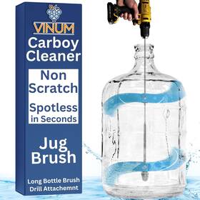 Vinum 628942645563 Carboy Cleaner Brush 27 Inch Long Bottle For Water Jug Cleaning - Mod