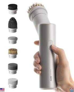 B0dsznr1zd Visit The Hoto Store Cordless Electric Spin Scrubber Waterproof Cleaning Brush With 9 Heads