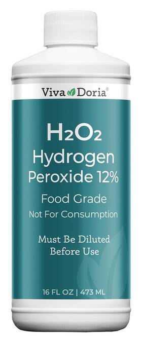 84700 Viva Doria Inc. Hydrogen Peroxide 12 Percent Aqueous Solution - Food Grade 16 Fl Oz