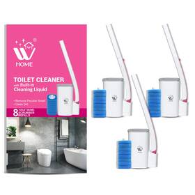 Wbm Home 840162311756 Toilet Bowl Cleaner With 8 Heads And Storage Caddy Each Wand 3 Count