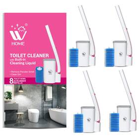 Wbm Home 840162311763 Bowl Cleaner With 8 Heads And Storage Caddy Each Toilet Wand 4 Count
