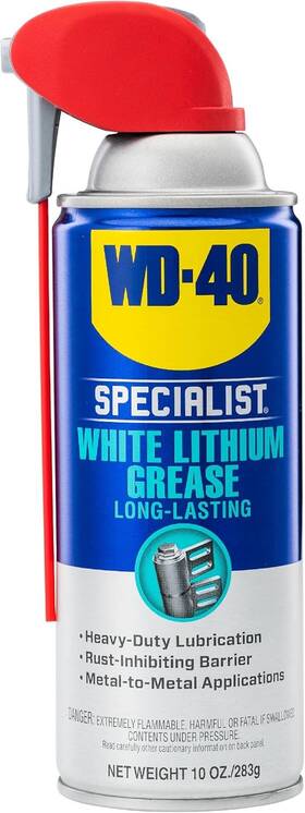300240 Wd-40 Specialist White Lithium Grease Spray With Smart Straw Sprays 2 Ways 10 O