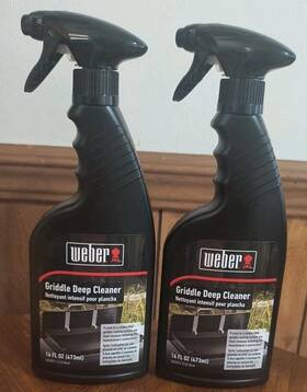 Weber 077924990816 2 Grill Griddle Deep Cleaner Spray - Loosens Stubborn Grease And Grime 16oz