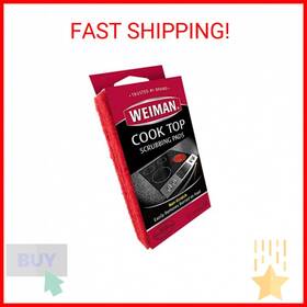 Weiman 025706255158 Cook Top Scrubbing Pads Gently Clean And Remove Burned-on Food From All