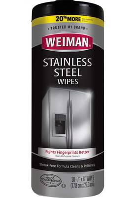 3228-bbb-3.59 Weiman 04032018 Stainless Steel Wipes - Removes Fingerprints Residue Water Marks And Gr